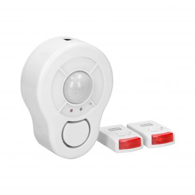 Mini alarm bezprzewodowy sufitowy z wbudowaną syreną sterowany pilotem, 5m, bateryjny AS-6 ORNO (AS-6)