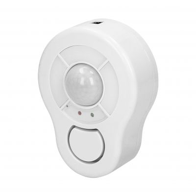 Mini alarm bezprzewodowy sufitowy z wbudowaną syreną sterowany pilotem, 5m, bateryjny AS-6 ORNO (AS-6)