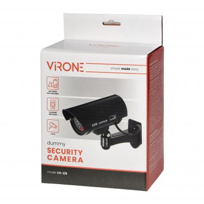 Atrapa kamery monitorującej CCTV, bateryjna, czarna (CD-3/B)