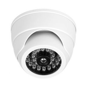 Atrapa kamery monitorującej z podczerwienią CCTV, bateryjna, MINI, biała (CD-4/W)