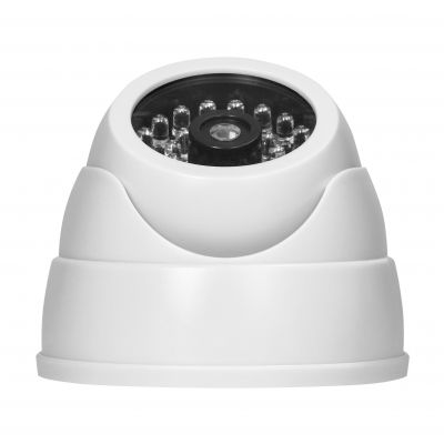 Atrapa kamery monitorującej z podczerwienią CCTV, bateryjna, MINI, biała (CD-4/W)