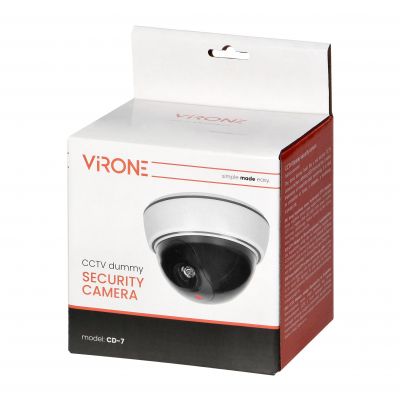 Atrapa kopułkowej kamery monitorującej CCTV, bez podczerwieni, bateryjna (CD-7)