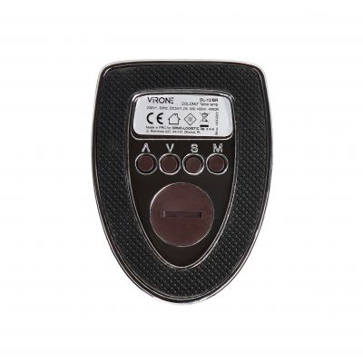 Lampka biurkowa DOLOMIT LED 4000K, 5W DIM z zegarem, imitacja skóry/chrom brązowa ORNO (DL-12/BR)