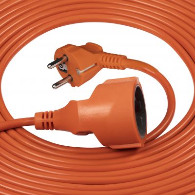 Przedłużacz ogrodowy jednogniazdowy Schuko, PVC 3x1mm2, długość 10m (GES-1(GS)/10M)