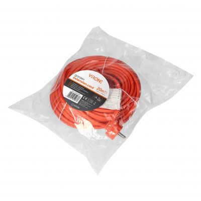 Przedłużacz ogrodowy jednogniazdowy Schuko, PVC 3x1mm2, długość 20m (GES-1(GS)/20M)