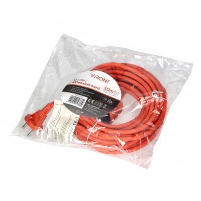 Przedłużacz PVC IP20 10m 1x2P, H03VV-F 2x1mm2 (GES-3/10M)