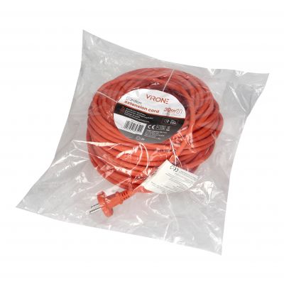 Przedłużacz PVC IP20 30m 1x2P, H03VV-F 2x1mm2 (GES-3/30M)