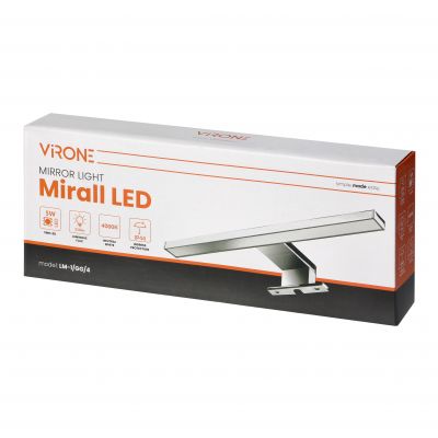 MIRALL LED 5W lampa nad lustro 350lm 4000K dł. 30 cm plastik ORNO (LM-1/GG/4)