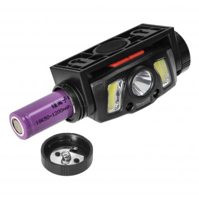 Latarka czołowa/światło rowerowe LED COB + XPG z akumulatorem Li-ion 1200 mAh, czujnik ruchu (LT-14)