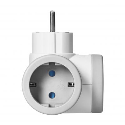 Rozgałęźnik 2P+Z (Schuko) z ładowarką 2xUSB, szary (OR-AE-13281(GS)/G)