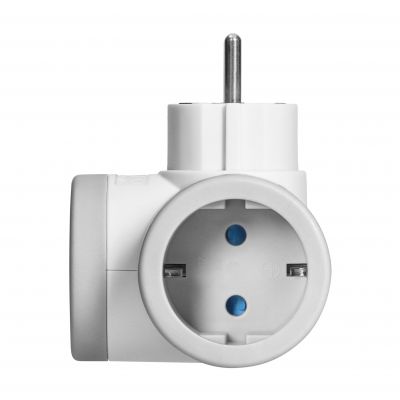 Rozgałęźnik 2P+Z (Schuko) z ładowarką 2xUSB, szary (OR-AE-13281(GS)/G)