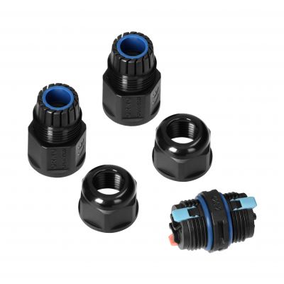 Konektor kablowy prosty z szybkozłączką IP68, 2x4mm2, 400V/20A (OR-AE-13619)