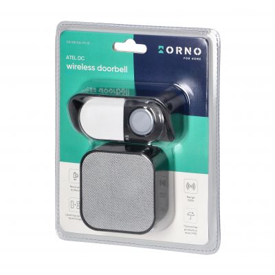 ATEL DC, dzwonek bezprzewodowy bateryjny, learning system, 38 dźwięków, 150m, czarny (OR-DB-KA-171/B)