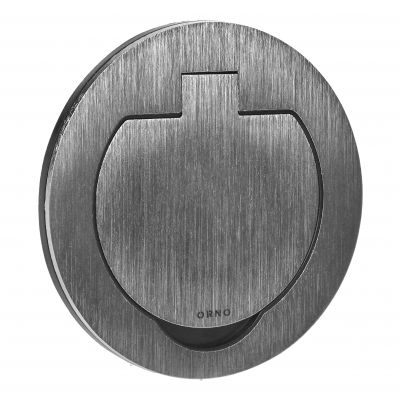 Hermetyczne gniazdo elektryczne okrągłe, IP55, kąt otwarcia 110st. szczotkowane aluminium (OR-GM-9030)