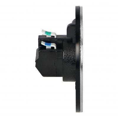 Hermetyczne gniazdo elektryczne okrągłe, IP55, kąt otwarcia 110st. szczotkowane aluminium (OR-GM-9030)