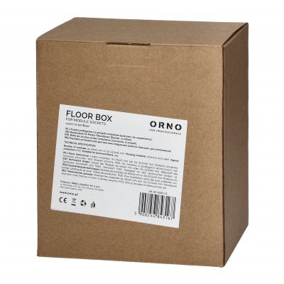 Puszka podłogowa na gniazda modułowe 6 x 45x45mm lub 12 x 22,5x45mm, pokrywa: materiał własny, czarn (OR-GP-9202/CF)