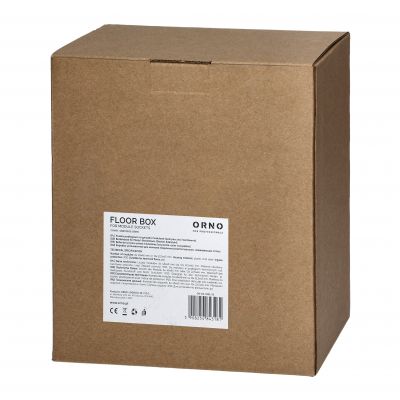 Puszka podłogowa na gniazda modułowe 6 x 45x45mm lub 12 x 22,5x45mm, pokrywa: plastik, czarna (OR-GP-9202/P)