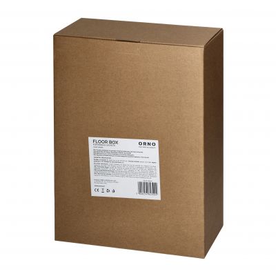 Puszka podłogowa na gniazda modułowe 8 x 45x45mm lub 16 x 22,5x45mm, pokrywa: stal nierdzewna, czarn (OR-GP-9203/SS)