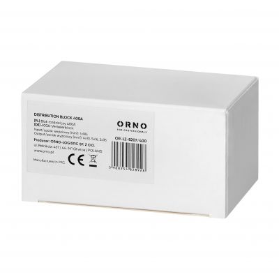 Blok rozdzielczy 400A, zacisk wejściowy 1x185mm2, zaciski wyjściowe 4x10 i 5x16 i 2x35mm2, wygodne m (OR-LZ-8207/400)