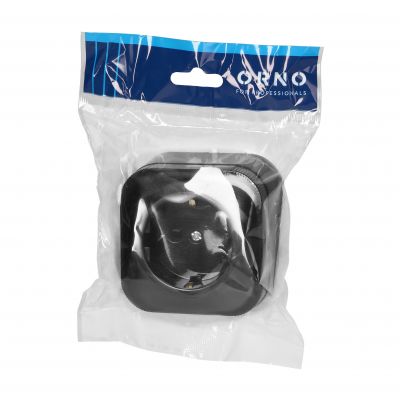 Gniazdo pojedyncze natynkowe ToDo 2P+Z Sch. IP20,czarny10szt (OR-OE-7205(GS)/B/10)