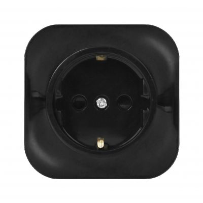 Gniazdo pojedyncze natynkowe ToDo 2P+Z Sch. IP20,czarny10szt (OR-OE-7205(GS)/B/10)