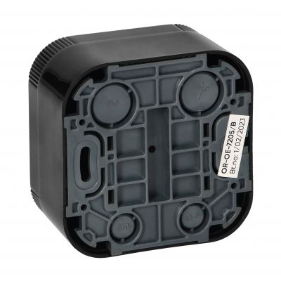 Gniazdo pojedyncze natynkowe ToDo 2P+Z IP20, czarny, 10 szt. (OR-OE-7205/B/10)