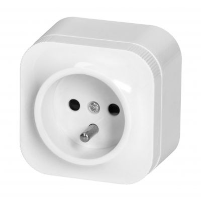 Gniazdo pojedyncze natynkowe ToDo 2P+Z IP20, biały, 10 szt. (OR-OE-7205/W/10)