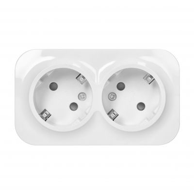 ToDo Gniazdo podwójne 2x2P+Z, 16A/230VAC, IP20,Schuko,Białe 10 sztuk (OR-OE-7206(GS)/W/10)