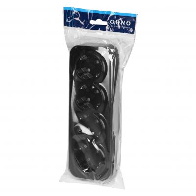 Gniazdo poczwórne natynkowy ToDo 2P+Z Schuko IP20, 16A, 230V AC, 16A, 230V AC, czarny (OR-OE-7210(GS)/B)