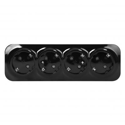 Gniazdo poczwórne natynkowy ToDo 2P+Z Schuko IP20, 16A, 230V AC, 16A, 230V AC, 8 sztuk (OR-OE-7210(GS)/B/8)