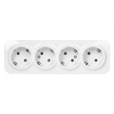 Gniazdo poczwórne natynkowy ToDo 2P+Z Schuko IP20, 16A, 230V AC, 16A, 230V AC, biały (OR-OE-7210(GS)/W)