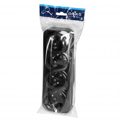 Gniazdo poczwórne natynkowy ToDo 2P+Z IP20, 16A, 230V AC, 16A, 230V AC, czarny (OR-OE-7210/B)