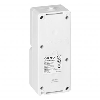 Łącznik jednobiegunowy + Gniazdo 2P+Z Schuko AQUATIC MINI IP54, 10/16A, 230V AC, biało-czarne (OR-OE-7307(GS)/WB)