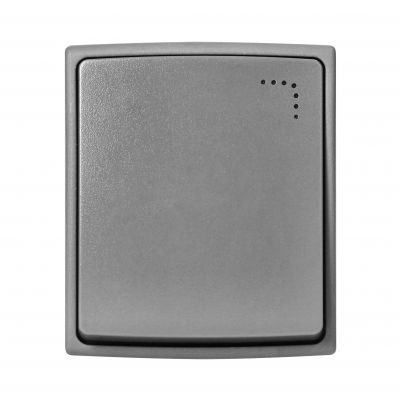 Przycisk dzwonek z podświetleniem AQUATIC PRO IP55, 10A, 230V AC, Szaro-Grafitowy (OR-OE-7404/P/GR)