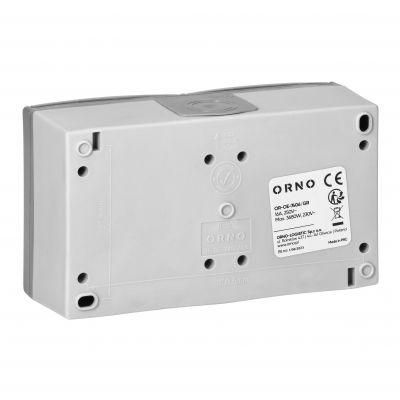 Gniazdo podwójne natynkowe hermetyczne AQUATIC PRO IP55 16A 230V AC Szaro-Grafitowy ORNO (OR-OE-7406/GR)