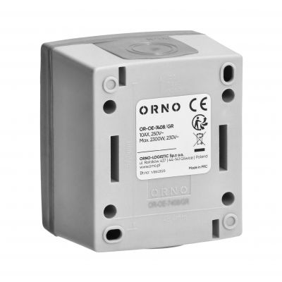 Łącznik roletowy AQUATIC PRO IP55, 10A, 230V AC, Szaro-Grafitowy (OR-OE-7408/GR)