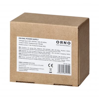 Zasilacz na szyne DIN 12VDC 11.3 A 135.6W 6 modułów (OR-PSU-1666)