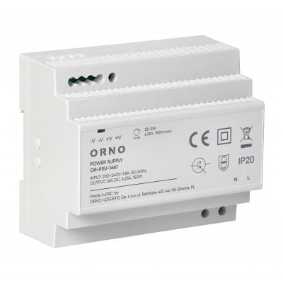Zasilacz na szyne DIN 24VDC 6.25A 150W 6 modułów (OR-PSU-1667)