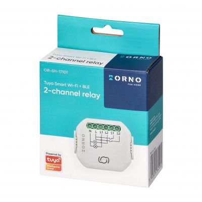Przekaźnik dopuszkowy 2-kanałowy Tuya Smart Wi-Fi+BLE (OR-SH-17101)