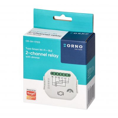 Przekaźnik dopuszkowy 2-kanałowy ze ściemniaczem Tuya Smart Wi-Fi+BLE (OR-SH-17103)