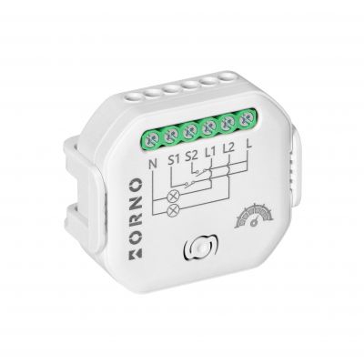 Przekaźnik dopuszkowy 2-kanałowy ze ściemniaczem Tuya Smart Wi-Fi+BLE (OR-SH-17103)