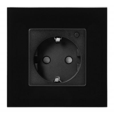Gniazdo pojedyncze Tuya Smart Wi-Fi, Schuko, czarne (OR-SH-17205(GS)/B)