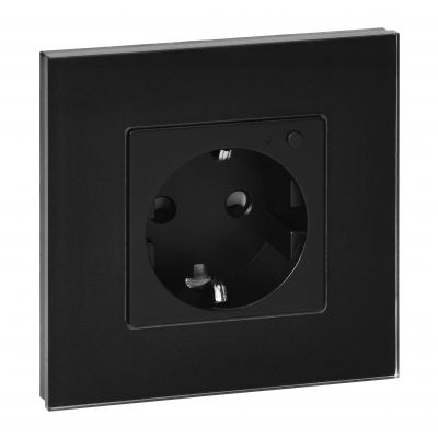 Gniazdo pojedyncze Tuya Smart Wi-Fi, Schuko, czarne (OR-SH-17205(GS)/B)