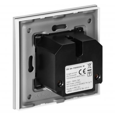Gniazdo pojedyncze Tuya Smart Wi-Fi, Schuko, białe (OR-SH-17205(GS)/W)