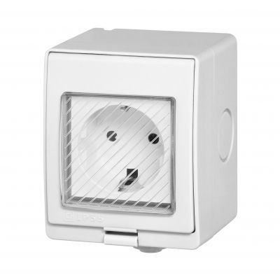 Gniazdo natynkowe IP55 Tuya Smart Wi-Fi, Schuko (OR-SH-17405(GS))