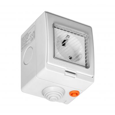 Gniazdo natynkowe IP55 Tuya Smart Wi-Fi, Schuko (OR-SH-17405(GS))