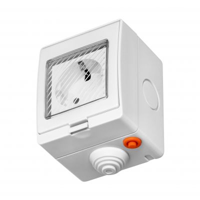 Gniazdo natynkowe IP55 Tuya Smart Wi-Fi, Schuko (OR-SH-17405(GS))