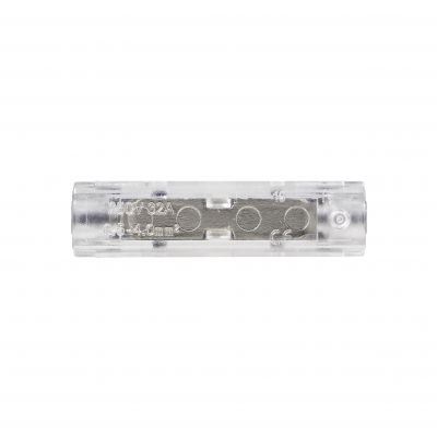 Złączka instalacyjna zaciskowa 1-przewodowa, dwustronna; na dowolny przewód 0,75-4mm2; IEC 250V/32A; (OR-SZ-8021/1/100)