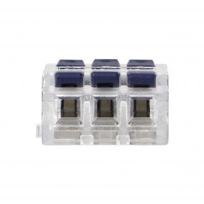 Złączka instalacyjna zaciskowa 3-przewodowa, dwustronna; na dowolny przewód 0,75-4mm2; IEC 250V/32A; (OR-SZ-8021/3/50)