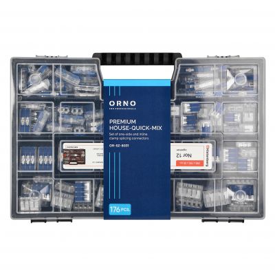 Zestaw złączek jednostronnych i przelotowych PREMIUM HOUSE-QUICK-MIX, 176 szt. (OR-SZ-8031)